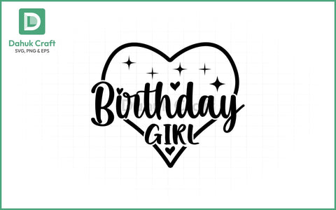 Birthday Girl SVG – Balloon Style Birthday Girl SVG PNG & EPS V3 SVG dahukdesign 