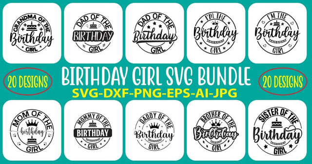 Birthday Girl SVG Bundle SVG Syaman 