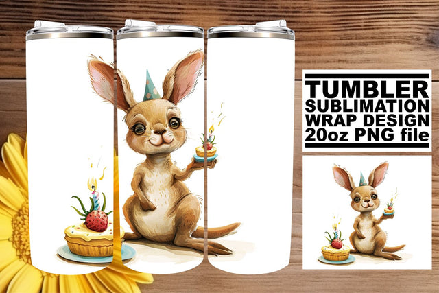 Birthday Jungle Adventure: Watercolor Tumbler Wrap Sublimation afrosvg 