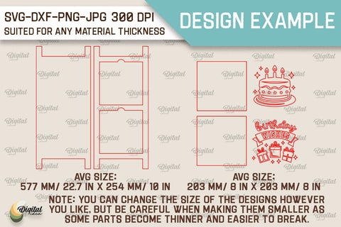 Birthday Leaning Ladders LaserCut Bundle. Happy Birthday SVG SVG Evgenyia Guschina 