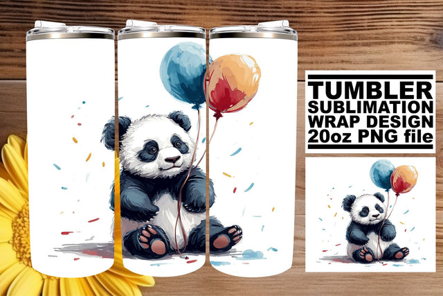 Birthday Menagerie Magic: Watercolor Tumbler Wrap Sublimation afrosvg 