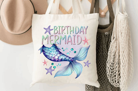 Birthday mermaid Sublimation Design Sublimation Regulrcrative 