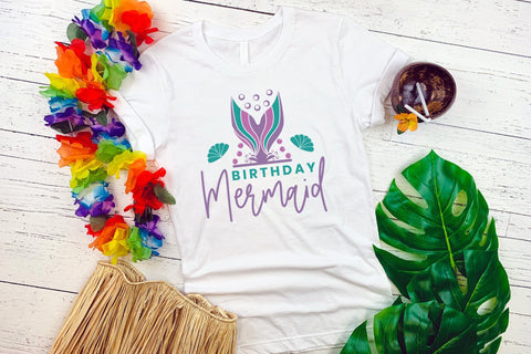 Birthday Mermaid SVG Cut File SVG CraftLabSVG 