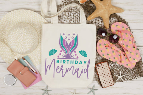 Birthday Mermaid SVG Cut File SVG CraftLabSVG 