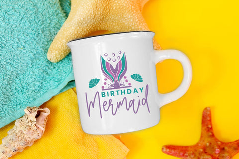 Birthday Mermaid SVG Cut File SVG CraftLabSVG 