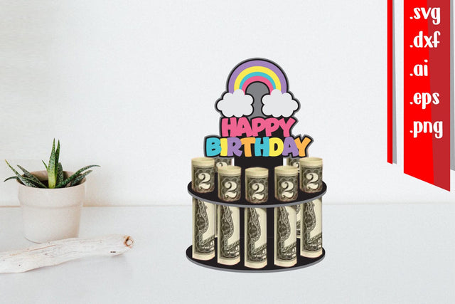 Birthday Money Cake | Rainbow Money Cake 3D Paper zafrans studio 