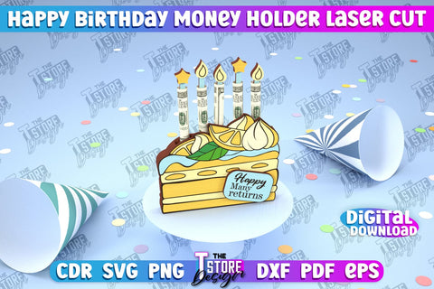 Birthday Money Holder Bundle | Greeting Cards Design | Money Card Laser Cut | CNC Files SVG The T Store Design 