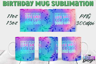 Birthday Mug Sublimation | 11 Oz 15 Oz Mug Sublimation | PNG File Sublimation The T Store Design 