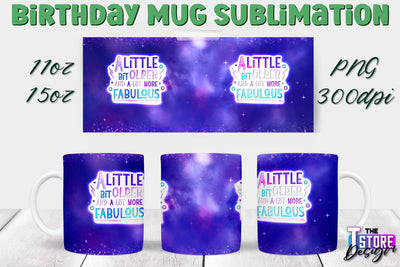 Birthday Mug Sublimation | 11 Oz 15 Oz Mug Sublimation | PNG File Sublimation The T Store Design 