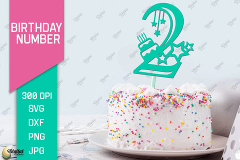 Birthday Numbers Laser Cut Bundle. Birthday Toppers Paper Cut 3D Paper Evgenyia Guschina 