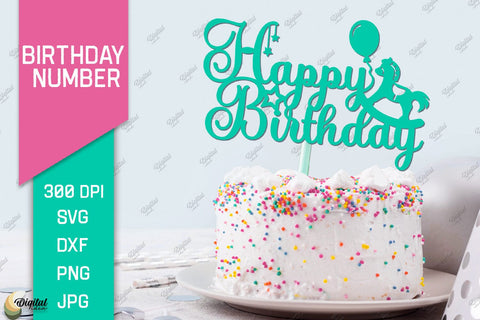 Birthday Numbers Laser Cut Bundle. Birthday Toppers Paper Cut 3D Paper Evgenyia Guschina 