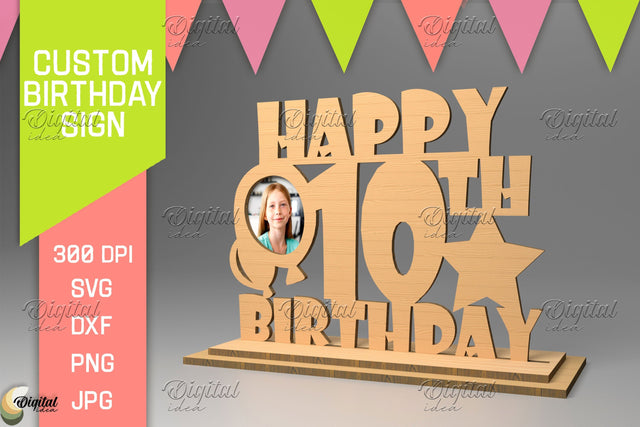 Birthday Numbers SVG. Personalized Birthday Sign Laser Cut SVG Evgenyia Guschina 