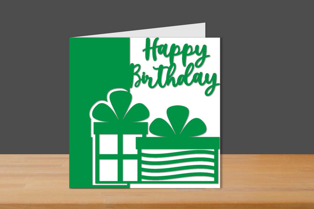 Birthday Papercut Card, Birthday Card, Birthday Cut files SVG zafrans studio 