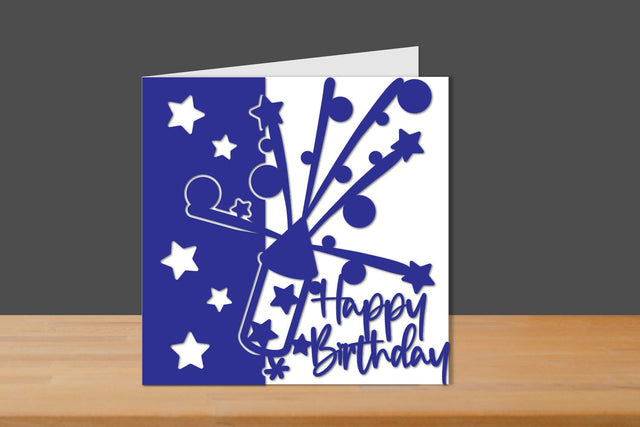Birthday Papercut Card, Birthday Card, Birthday Cut files SVG zafrans studio 
