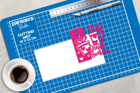 Birthday Papercut Card, Birthday Card, Birthday Cut files SVG zafrans studio 