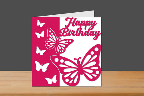 Birthday Papercut Card, Birthday Card, Birthday Cut files SVG zafrans studio 