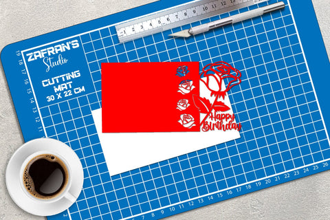 Birthday Papercut Card, Birthday Card, Birthday Cut files SVG zafrans studio 