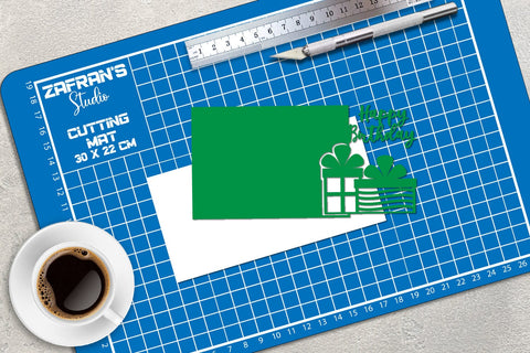 Birthday Papercut Card, Birthday Card, Birthday Cut files SVG zafrans studio 