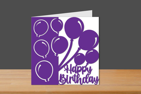 Birthday Papercut Card, Birthday Card, Birthday Cut files SVG zafrans studio 