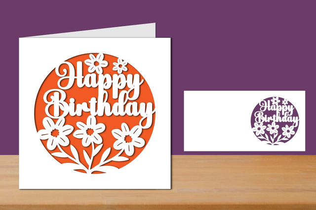 Birthday Papercut Card, Birthday Card SVG zafrans studio 