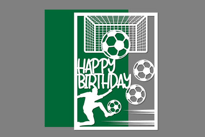 Birthday Papercut, Football Birthday, Happy Birthday SVG zafrans studio 