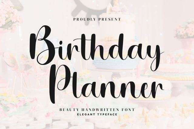 Birthday Planner - Wedding Handwritten Font Font Masyafi Studio 