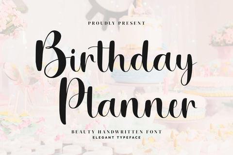 Birthday Planner - Wedding Handwritten Font Font Masyafi Studio 