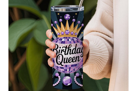 Birthday Queen 20oz Tumbler Wrap Sublimation DesignSVG 