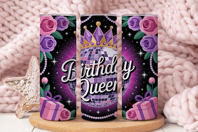 Birthday Queen 20oz Tumbler Wrap Sublimation DesignSVG 