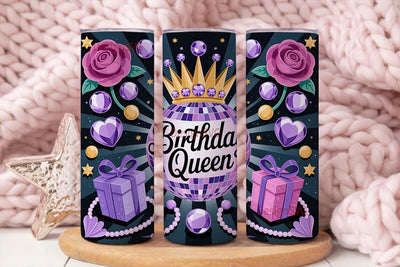 Birthday Queen 20oz Tumbler Wrap Sublimation DesignSVG 
