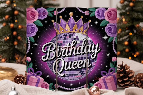 Birthday Queen 20oz Tumbler Wrap Sublimation DesignSVG 