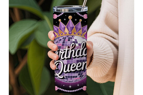 Birthday Queen 20oz Tumbler Wrap Sublimation DesignSVG 