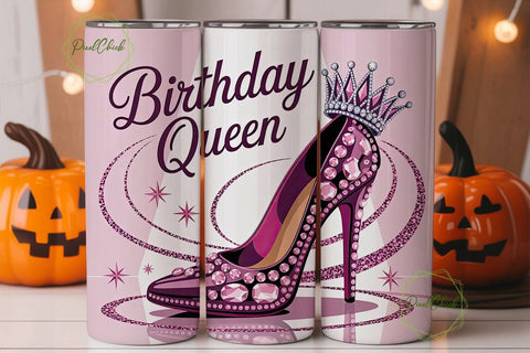 Birthday Queen 20oz Tumbler Wrap Sublimation PixelChick 