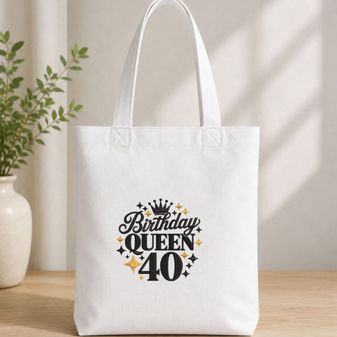 Birthday Queen 40 Machine Embroidery Design 40th Birthday Crown Embroidery File Embroidery/Applique DESIGNS PatternFeed8 