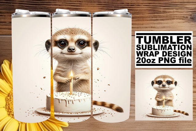 Birthday Safari Spectacle: Watercolor Tumbler Wrap Sublimation afrosvg 