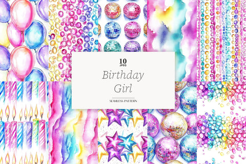 Birthday Seamless Pattern | Celebration Digital Paper Party Digital Pattern GlamArtZhanna 