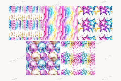 Birthday Seamless Pattern | Celebration Digital Paper Party Digital Pattern GlamArtZhanna 