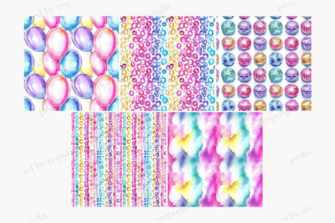 Birthday Seamless Pattern | Celebration Digital Paper Party Digital Pattern GlamArtZhanna 