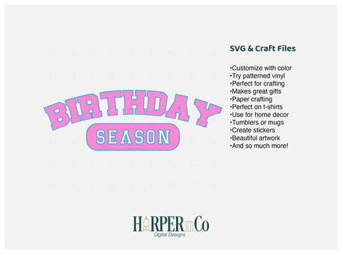 Birthday Season Laser SVG EPS Cut File SVG HarperNCo 