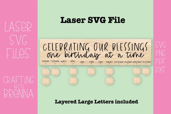 Birthday Sign Laser SVG File SVG Crafting With Brenna 