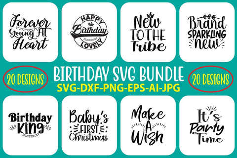 Birthday SVG Bundle SVG Syaman 
