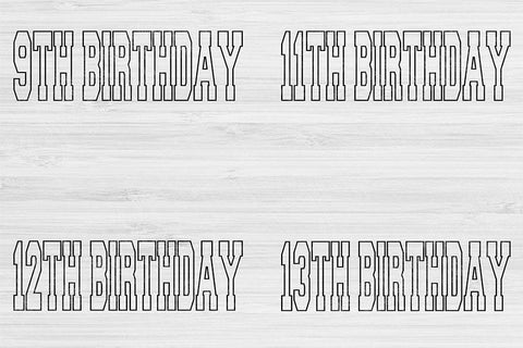 Birthday Svg Png Cut Files, Block Birthday Girl Svg Files For Cricut, Sweet Sixteen Svg Digital Designs Birthday Bundle Shirt Sublimation SVG TiffsCraftyCreations 