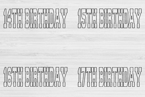 Birthday Svg Png Cut Files, Block Birthday Girl Svg Files For Cricut, Sweet Sixteen Svg Digital Designs Birthday Bundle Shirt Sublimation SVG TiffsCraftyCreations 