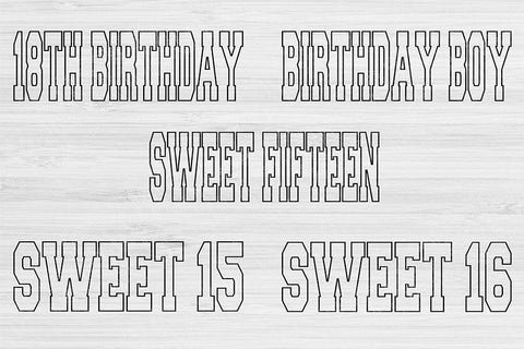 Birthday Svg Png Cut Files, Block Birthday Girl Svg Files For Cricut, Sweet Sixteen Svg Digital Designs Birthday Bundle Shirt Sublimation SVG TiffsCraftyCreations 