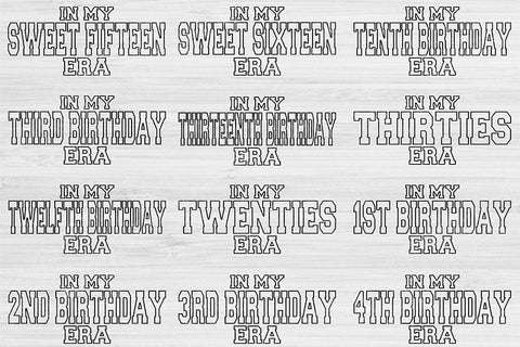 Birthday Svg Png Cut Files, In My Era Svg, Birthday Girl Svg Files For Cricut, Sweet Sixteen Svg Silhouette Digital Designs Birthday Bundle SVG TiffsCraftyCreations 