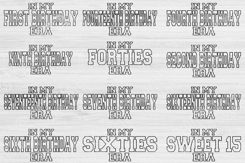 Birthday Svg Png Cut Files, In My Era Svg, Birthday Girl Svg Files For Cricut, Sweet Sixteen Svg Silhouette Digital Designs Birthday Bundle SVG TiffsCraftyCreations 