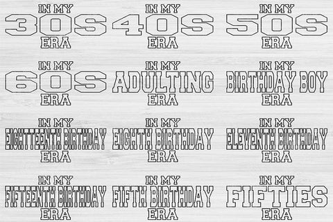 Birthday Svg Png Cut Files, In My Era Svg, Birthday Girl Svg Files For Cricut, Sweet Sixteen Svg Silhouette Digital Designs Birthday Bundle SVG TiffsCraftyCreations 