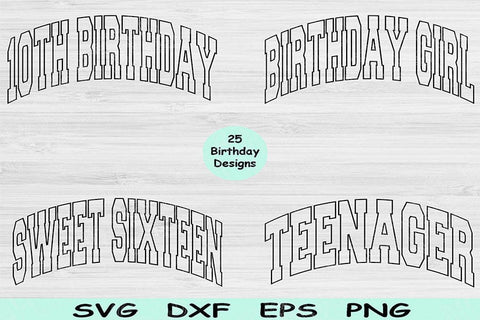 Birthday Svg Png Cut Files, In My Era Svg, Birthday Girl Svg Files For Cricut, Sweet Sixteen Svg Silhouette Digital Designs Birthday Bundle SVG TiffsCraftyCreations 