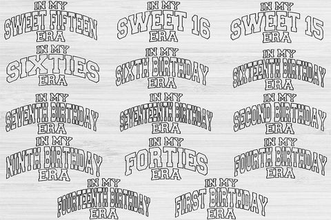 Birthday Svg Png Cut Files, In My Era Svg, Birthday Girl Svg Files For Cricut, Sweet Sixteen Svg Silhouette Digital Designs Birthday Bundle SVG TiffsCraftyCreations 