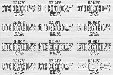 Birthday Svg Png Cut Files, In My Era Svg, Birthday Girl Svg Files For Cricut, Sweet Sixteen Svg Silhouette Digital Designs Birthday Bundle SVG TiffsCraftyCreations 